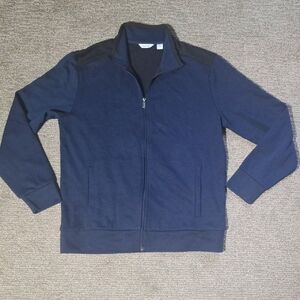 Calvin Klein Men's Dark Blue Zip-Up Sweater